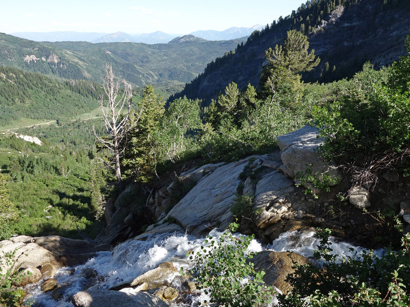 Top of the waterfall fed by Silver Lake