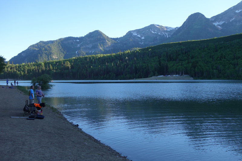 Fishing at Silver Lake Flat reservoir