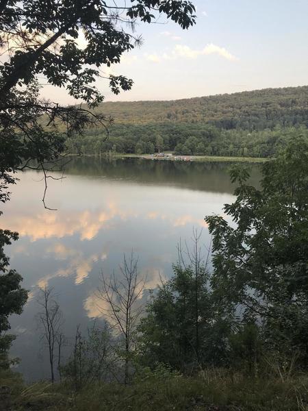 View of the lake.