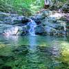 Small cascade and wading pool along the Sawmill Branch.