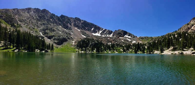 Panorama of Columbine Lake, July 29, 2019.