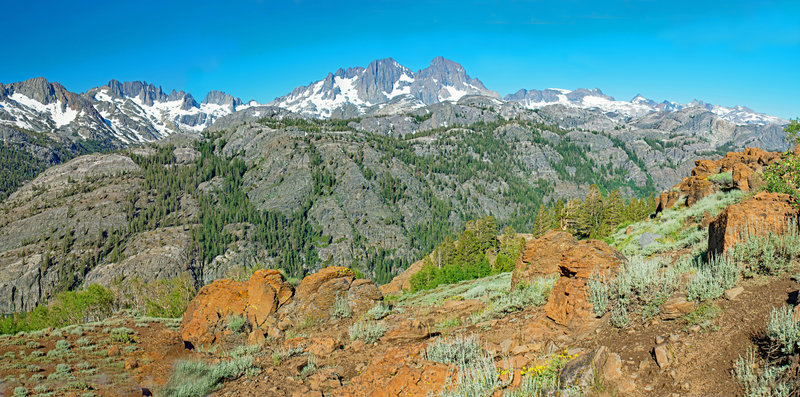 Looking from High Trail across the upper portion of the San Joaquin River Canyon.