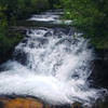 Waterfall near the former town of Lille, Alberta.