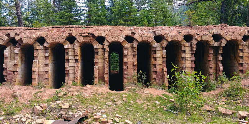 Coke oven ruins at the former town of Lille, Alberta.