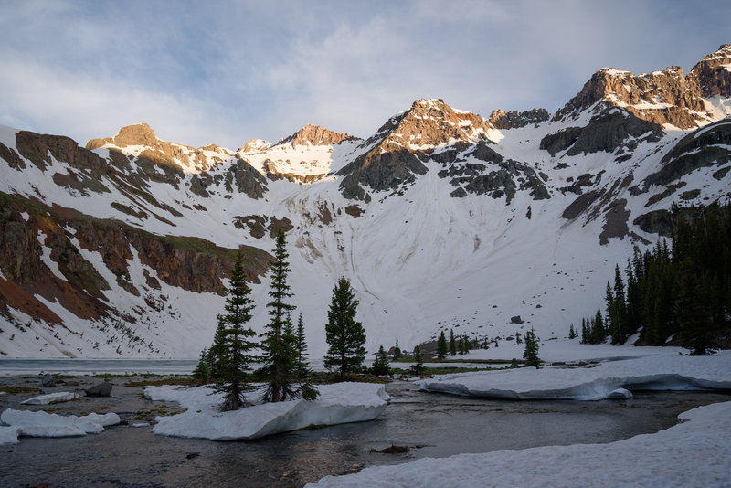 Lower Blue Lake in early July