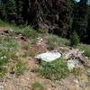 All that remains of Denham Cabin.