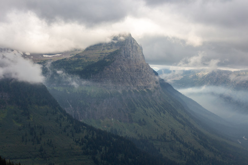 Mount Cannon peaking through the clouds