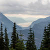 Lake McDonald far across the valley.