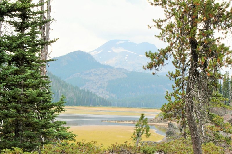 A view of Sparks Lake from the trail.