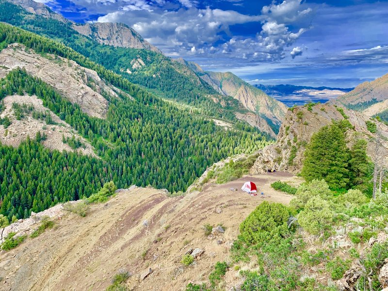 From overlook (short detour off main Mill B trail), looking down Big Cottonwood canyon.