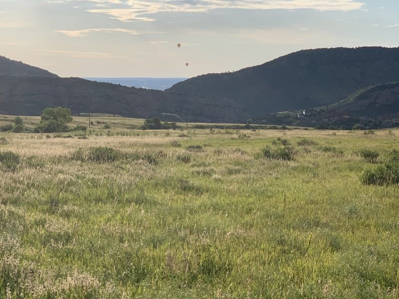 This is one of the farthest points of the trail from South Valley Rd. This is looking toward C-470.