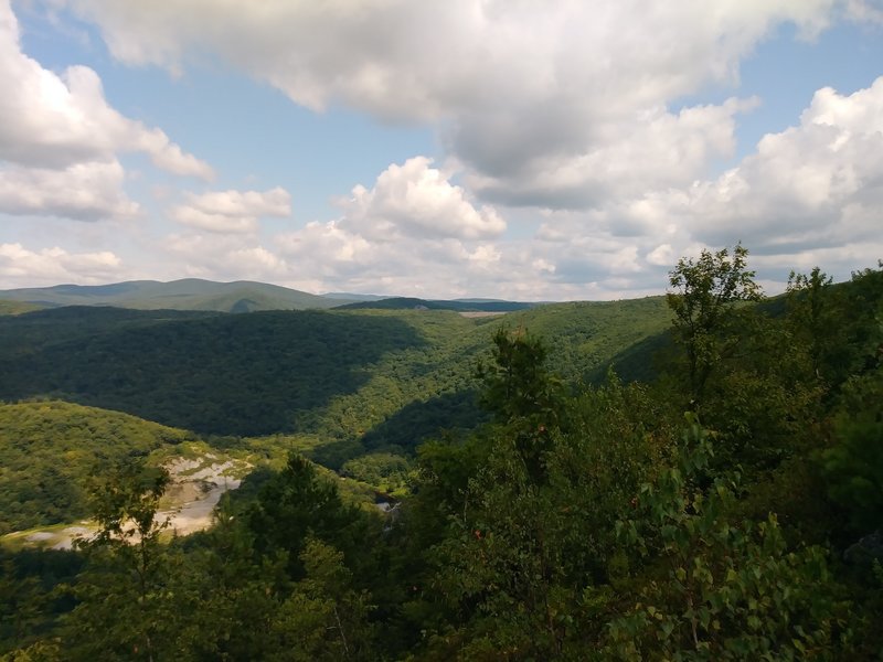 Looking north towards Bear Swamp Reservoir and a bend in the Deerfield River.