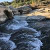 Water flowing through Pedernales Falls.