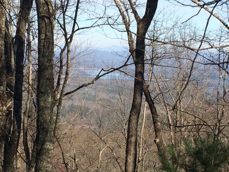 Great view of Lake Blue Ridge from Scroggins Knob at mile 45.6