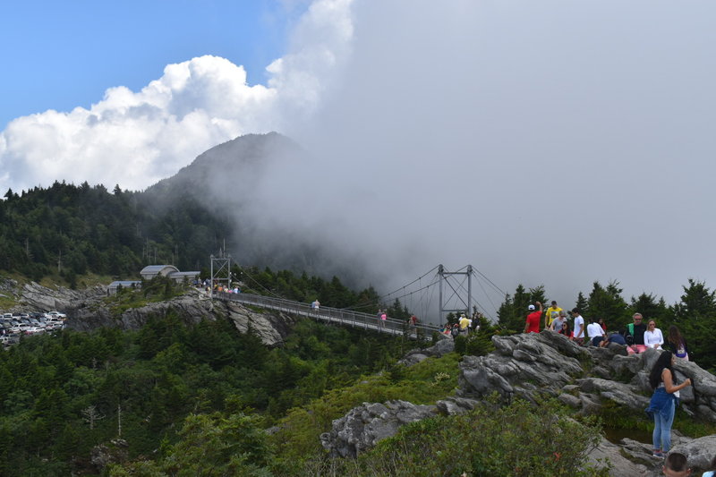 Awesome fog cloud slowly coming into the view