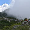 Awesome fog cloud slowly coming into the view