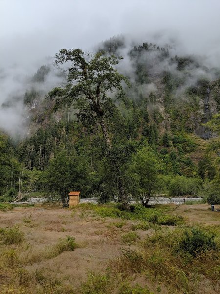 This is 1 of 2 new cedar privies with a view in Enchanted Valley.