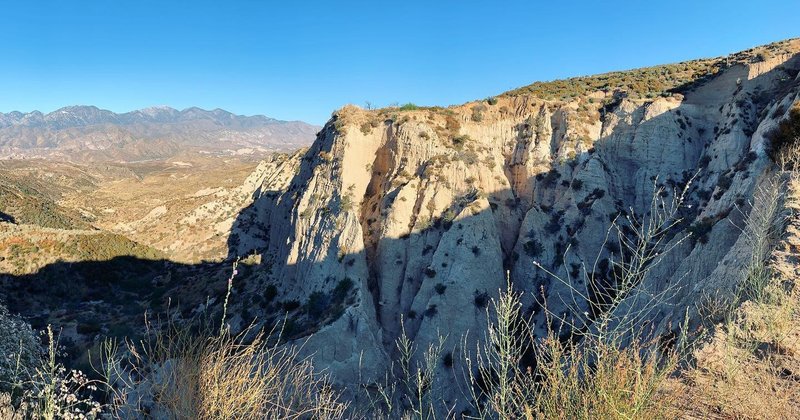 Layers of sand washed away have started new canyons.