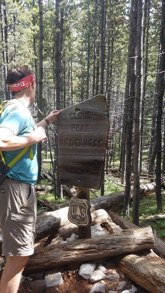 Cloud peak Wilderness Sign