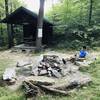 Big Mountain Shelter on the Tuscarora Trail (stone reclining chairs)