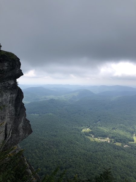 View of the rock on a cloudy day.