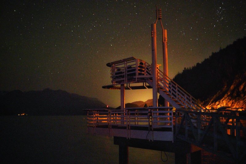 Porteau Cove Look-out at night.