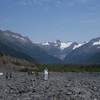 On your way back, you can enjoy the view of the mountains above Portage Lake.