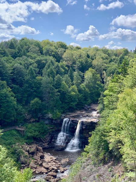 View of the Blackwater Falls from the observation deck.