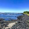 A lava stone pathway follows the beautiful cost. Keep your eye out for turtles!