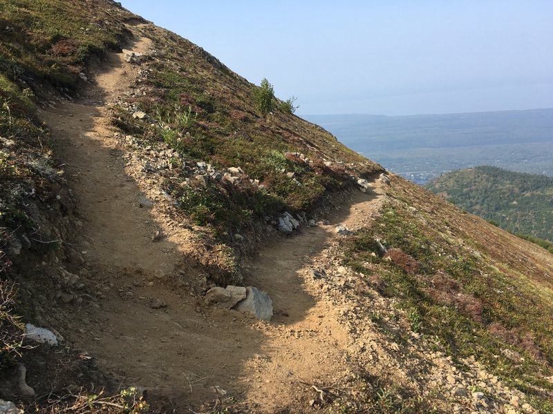 One of several switchbacks on the upper portion of Mount Baldy's newly constructed trail.