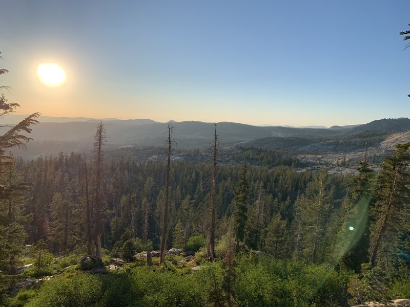 Grouse Lake Trail, looking west towards Twin Lakes Trail.