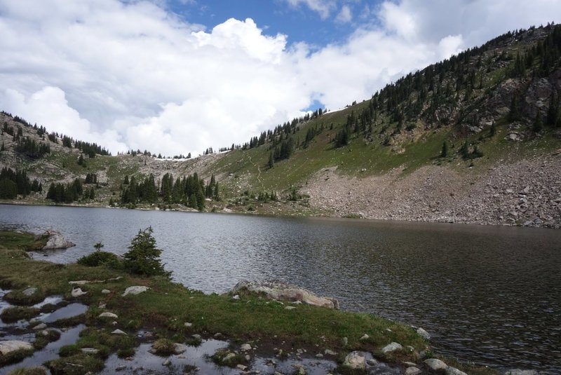 Lyle Lake and the pass towards Mormon.