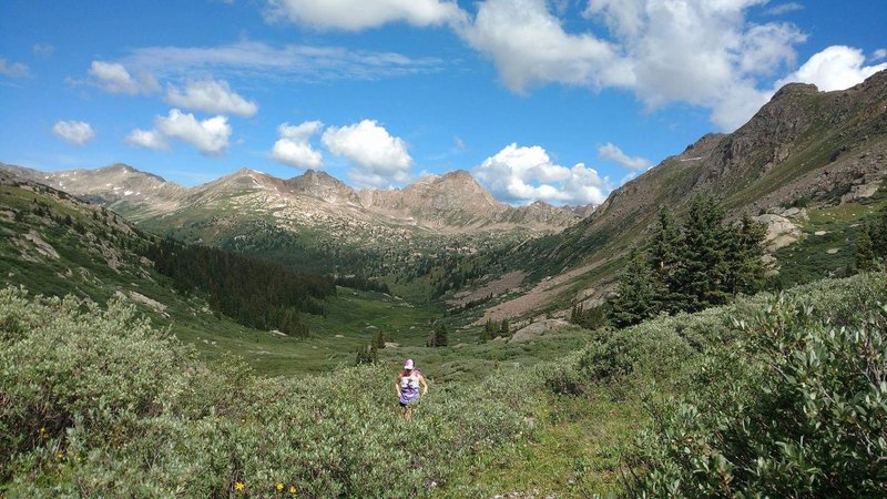 Running up from the lower Lost Man Trailhead to Lost Man Lake.