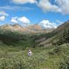 Running up from the lower Lost Man Trailhead to Lost Man Lake.