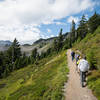 Getting started on the Chain Lakes Trail.