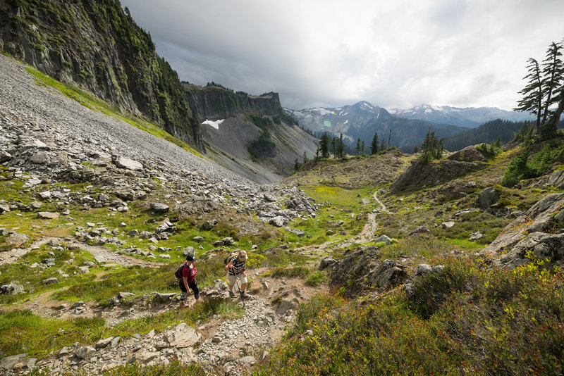 The route up to the ridge takes a bit of time to ascend.