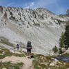 Glacier Lake outlet with trail heading down to Frazier Lake