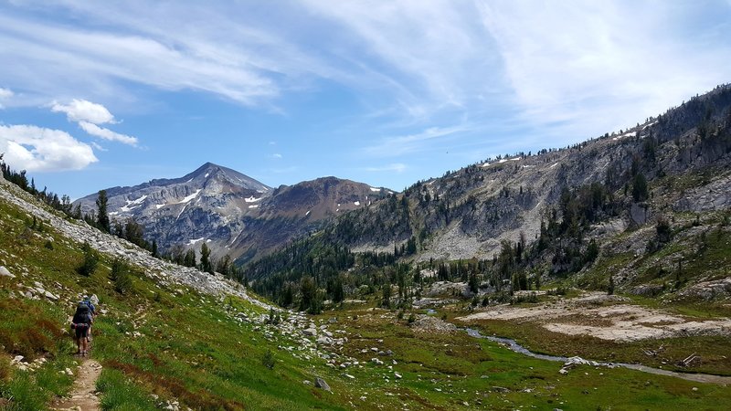 Descending from Glacier Lake to Frazier Lake following the West Fork of the Wallowa River.