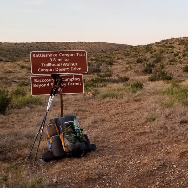 Junction of Rattlesnake Canyon Trail and GRT.