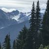 A look at Blue Glacier between Mt. Olympus and Mt. Mathias from the High Divide Trail