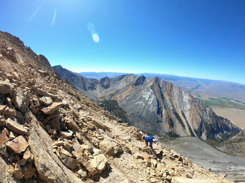 You'll be using your hands a lot to do some actual climbing and scrambling!