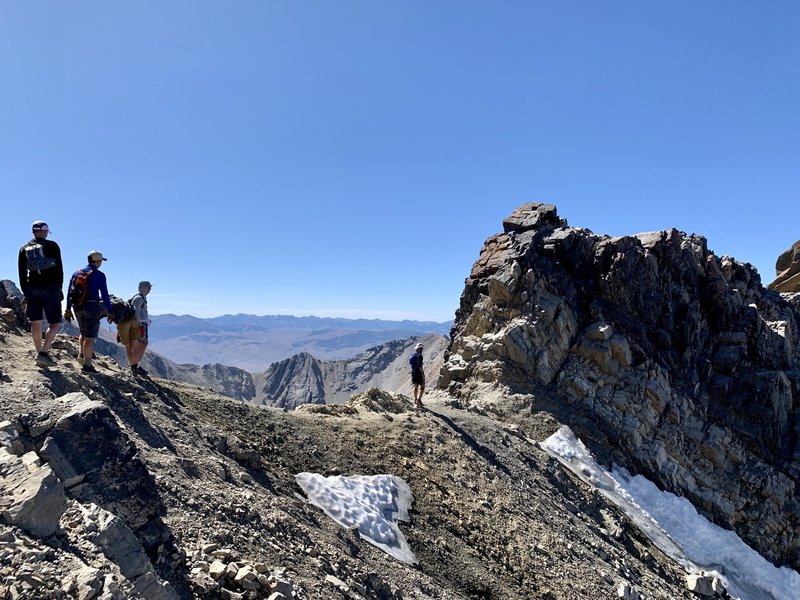 The final drop off of Chicken-Out Ridge.