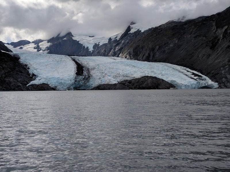 Portage lake and glacier.