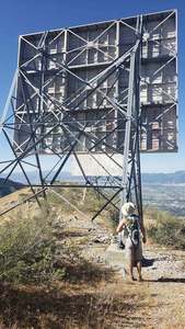 The reflectors on top of Saddleback Mountain above Logan, Utah.