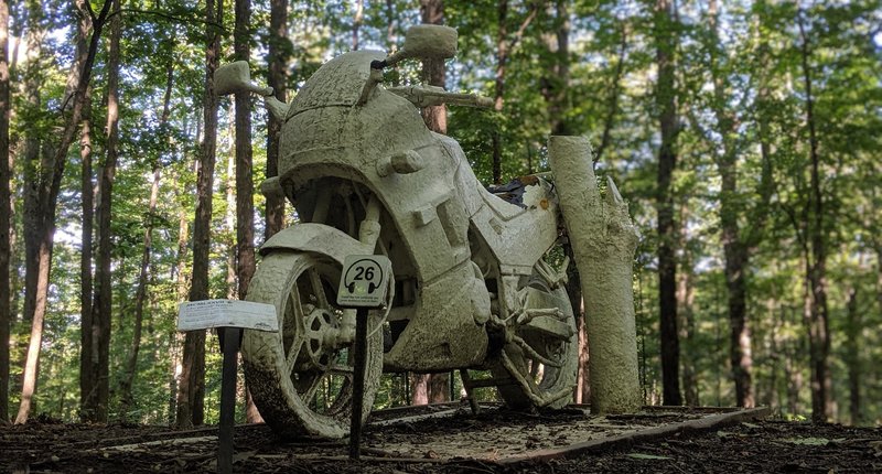 Art installation at the Stone Quarry Art Park.