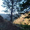 View from the switchbacks towards the end of the trail.