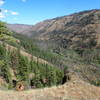 Just before switchbacks begin, looking down on the Wenaha River.