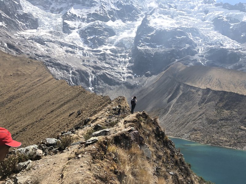 Around the side of Humantay Lake for better views.