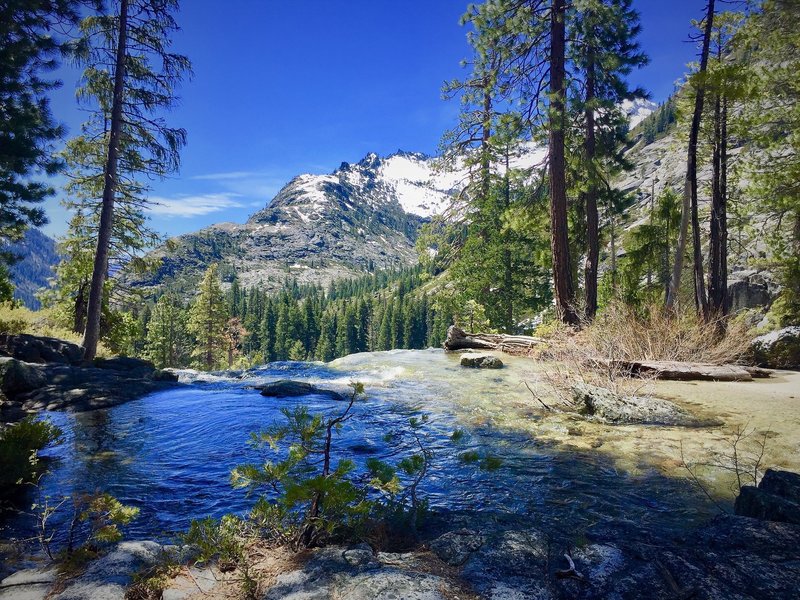 Canyon Creek atop middle falls.