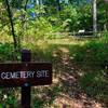 There is not much to see here beyond the sign. The cemetery has no remaining headstones.